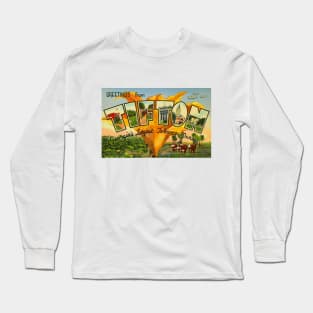 Greetings from Tifton, Georgia - Vintage Large Letter Postcard Long Sleeve T-Shirt